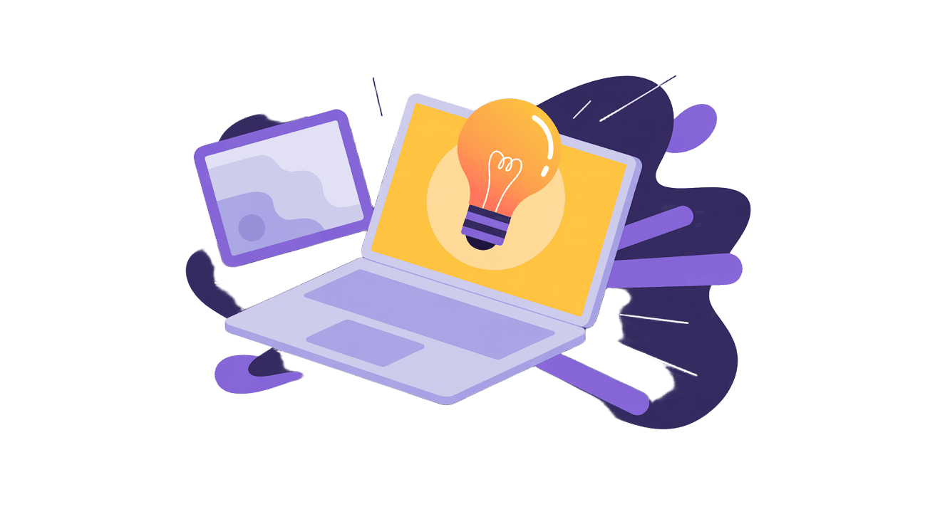 Illustration showcasing various digital product types
